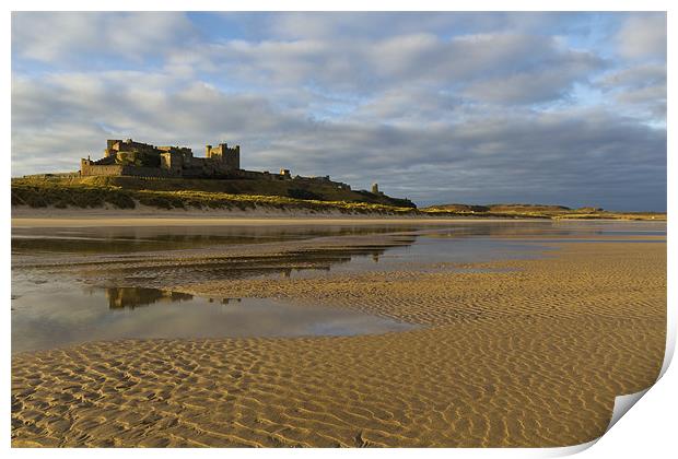 Bamburgh Castle Print by Kevin Tate