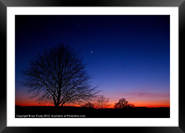 Winter sunset Framed Mounted Print by Ian Purdy