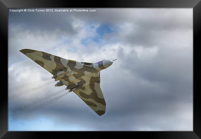 Avro Vulcan - XH558 Framed Print by Chris Turner