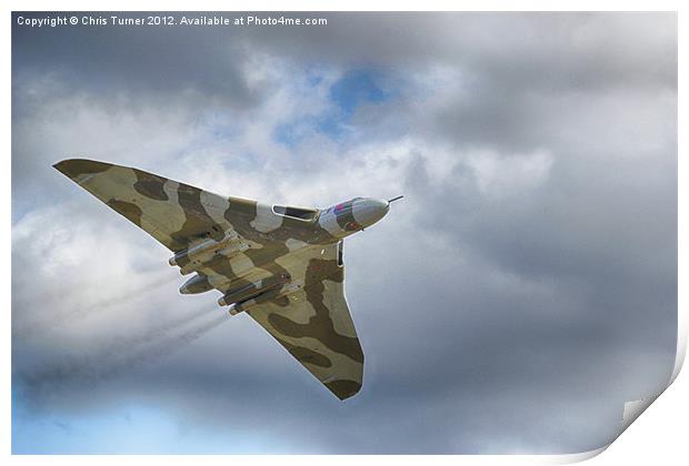 Avro Vulcan - XH558 Print by Chris Turner