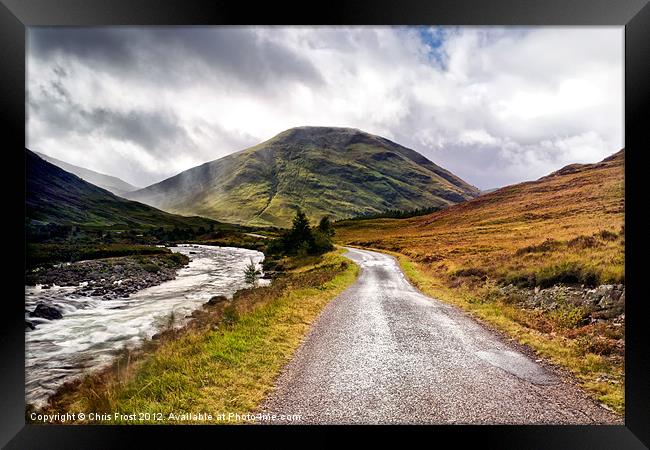 Road to Glen Coe Framed Print by Chris Frost
