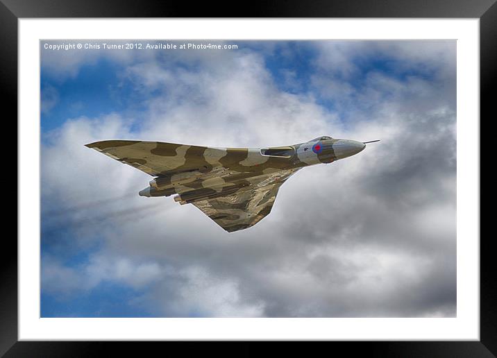 Avro Vulcan - XH558 Framed Mounted Print by Chris Turner