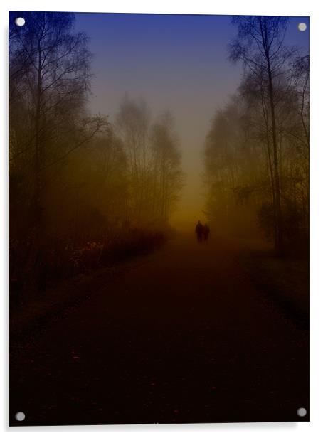 Walk towards misty life Acrylic by Surajit Paul