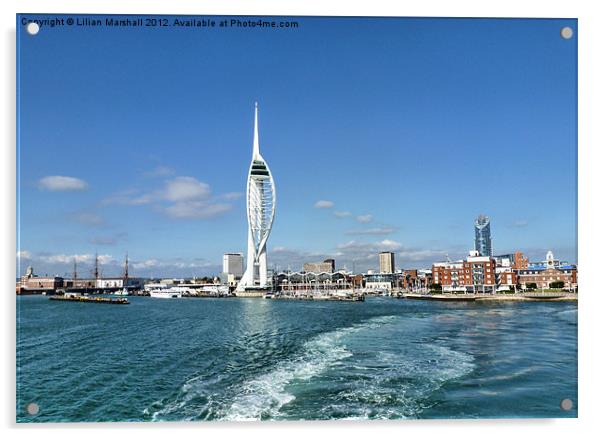 Leaving Portsmouth Harbour Acrylic by Lilian Marshall