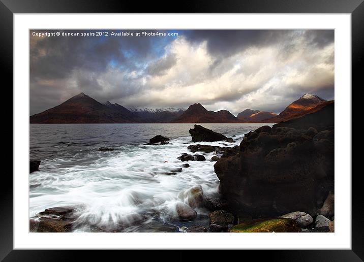 Elgol Framed Mounted Print by duncan speirs