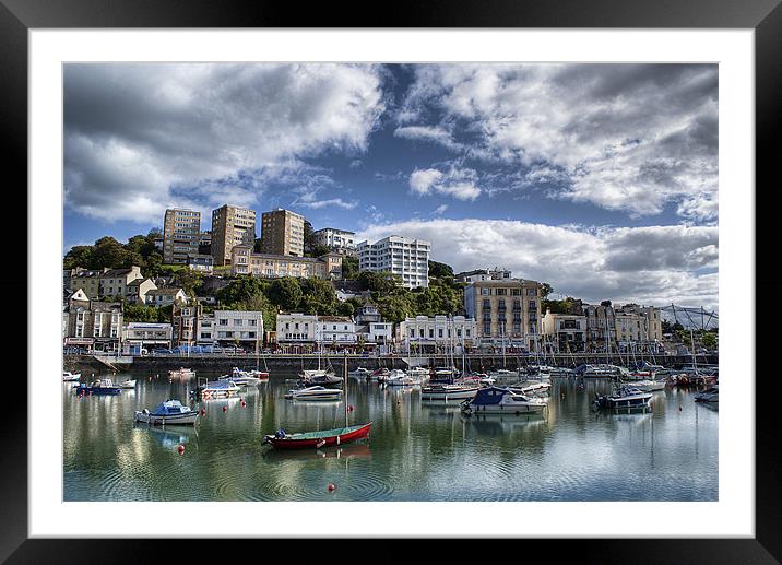 Sunny Torquay Harbor Framed Mounted Print by Louise Wagstaff