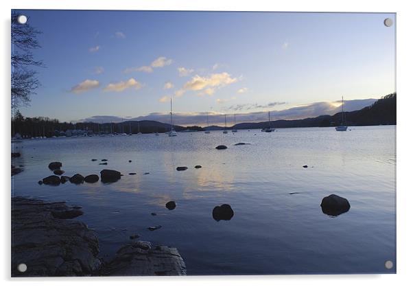 Evening, Lake Windermere Acrylic by Scott  Paul