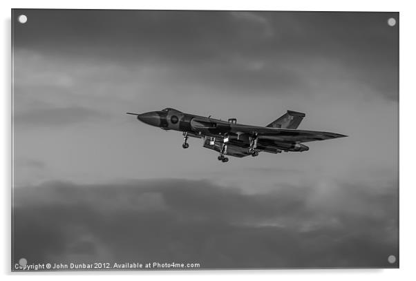 Avro Vulcan XH558 Acrylic by John Dunbar