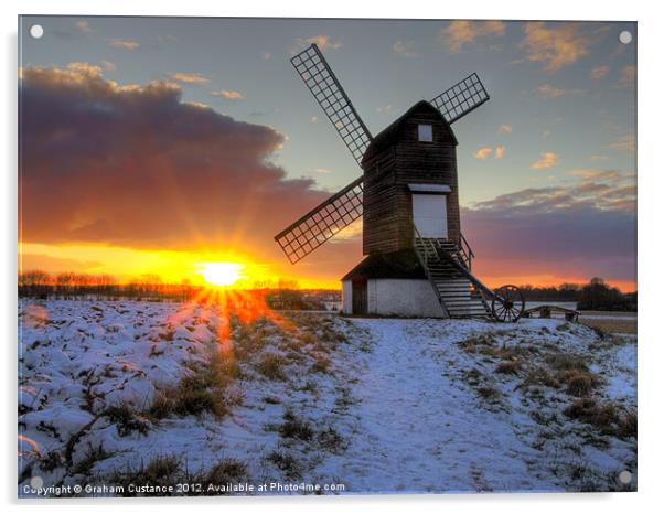 Winter Windmill Acrylic by Graham Custance