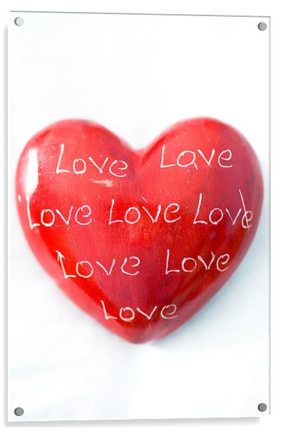 Love Heart Acrylic by Digitalshot Photography