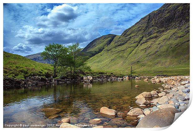 Glen Etive Print by Paul Messenger