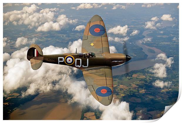 Battle of Britain Spitfire Print by Gary Eason