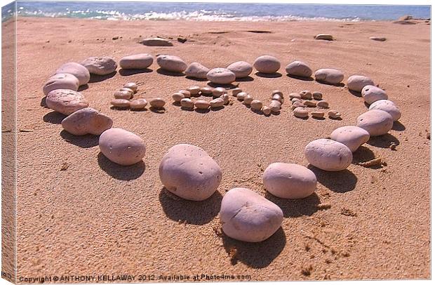 LOVE IN THE SAND Canvas Print by Anthony Kellaway