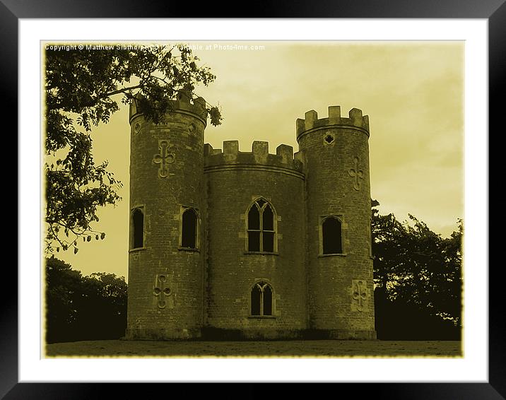 Blaise Castle Vintage Framed Mounted Print by Bristol Canvas by Matt Sibtho