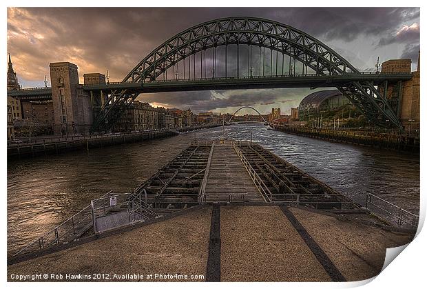 Bridges over the Tyne Print by Rob Hawkins