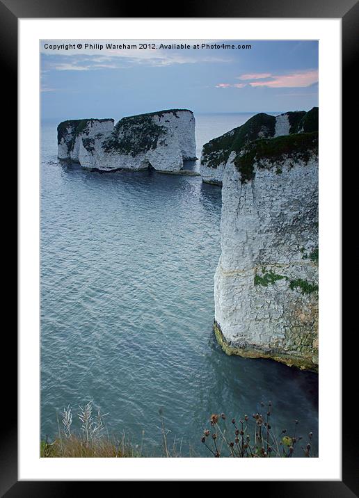 Early at Old Harry Framed Mounted Print by Phil Wareham