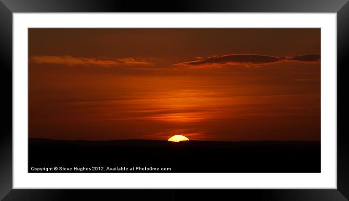 Red Sky at Night, Shepherds Delight Framed Mounted Print by Steve Hughes