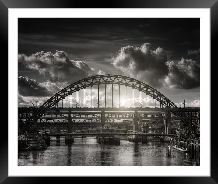 :Tyne bridge: Framed Mounted Print by andrew bagley