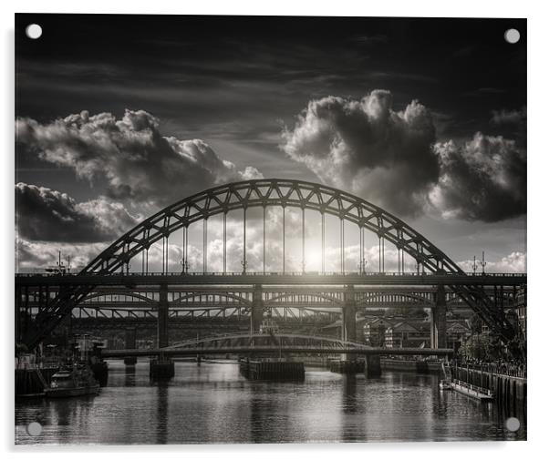:Tyne bridge: Acrylic by andrew bagley