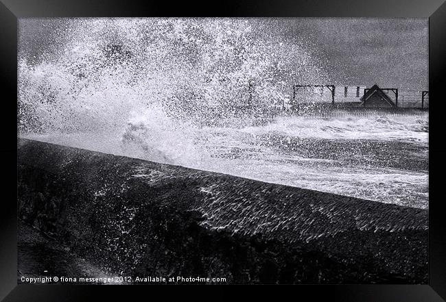 Stormy Sea Framed Print by Fiona Messenger