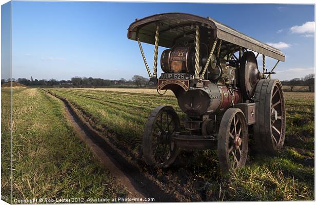 Showmans engine on the fields Canvas Print by Rob Lester