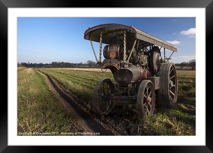 Showmans engine on the fields Framed Mounted Print by Rob Lester