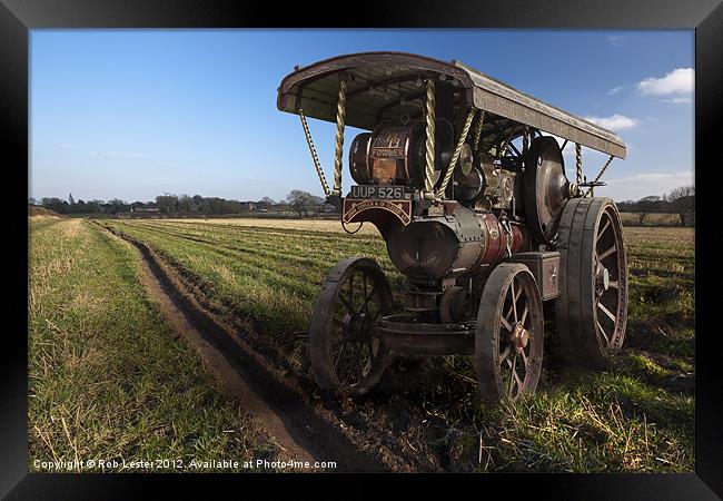 Showmans engine on the fields Framed Print by Rob Lester