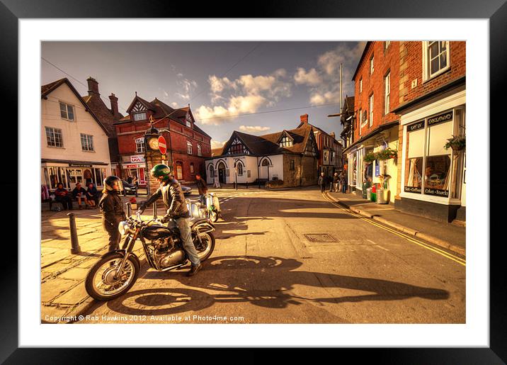 Triumph in Much Wenlock Framed Mounted Print by Rob Hawkins
