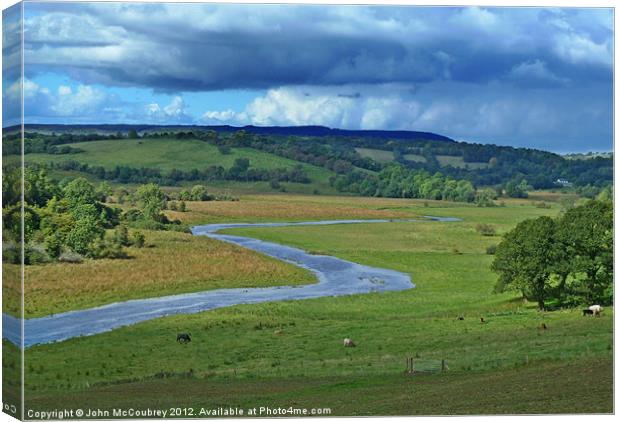 River Sillees in County Fermanagh Canvas Print by John McCoubrey