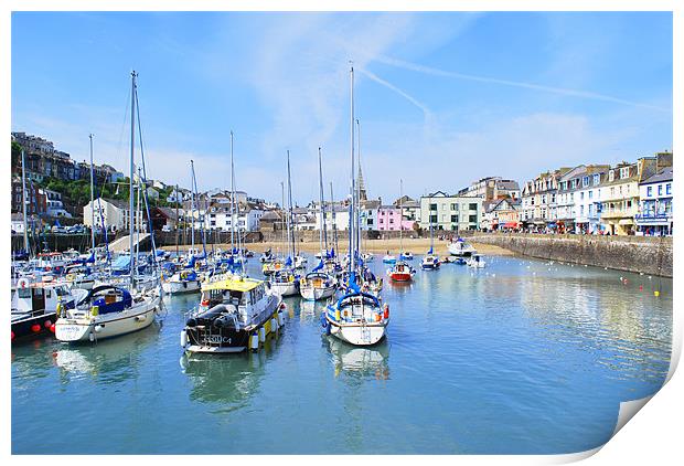 Ilfracombe Harbour Print by Scott  Paul