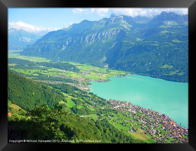 Brienz and Lake Brienz Framed Print by William Kempster
