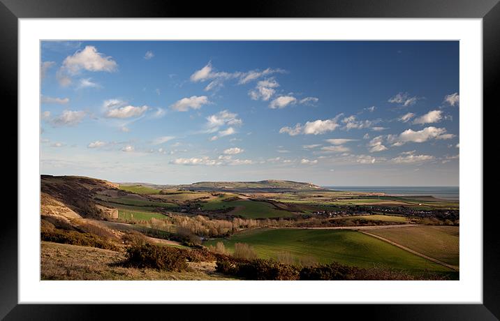 Rolling Fields Framed Mounted Print by Barry Maytum