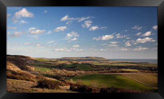 Rolling Fields Framed Print by Barry Maytum