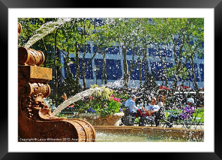 Bryant Park NYC Framed Mounted Print by Laura Witherden