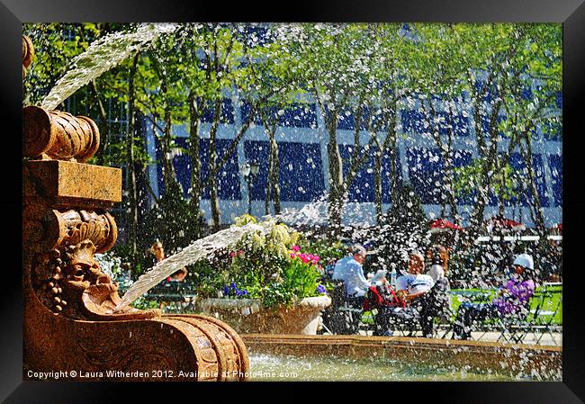 Bryant Park NYC Framed Print by Laura Witherden