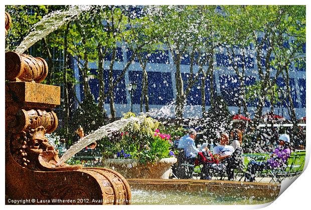 Bryant Park NYC Print by Laura Witherden