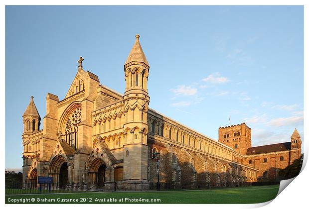 St Albans Cathedral Print by Graham Custance