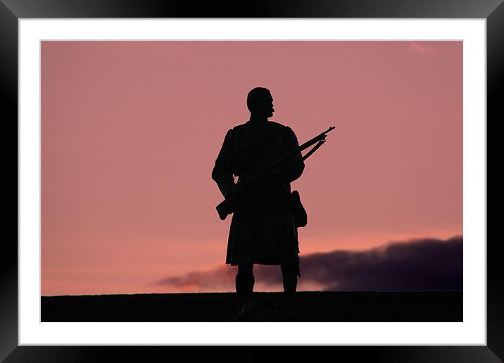 Sunset Soldier Framed Mounted Print by Gillian Flett