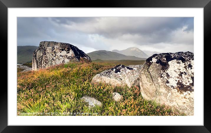 Loch Na Boulders Framed Mounted Print by Chris Frost