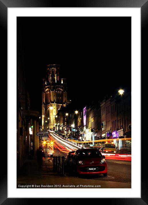 Park Street Bristol at night Framed Mounted Print by Dan Davidson