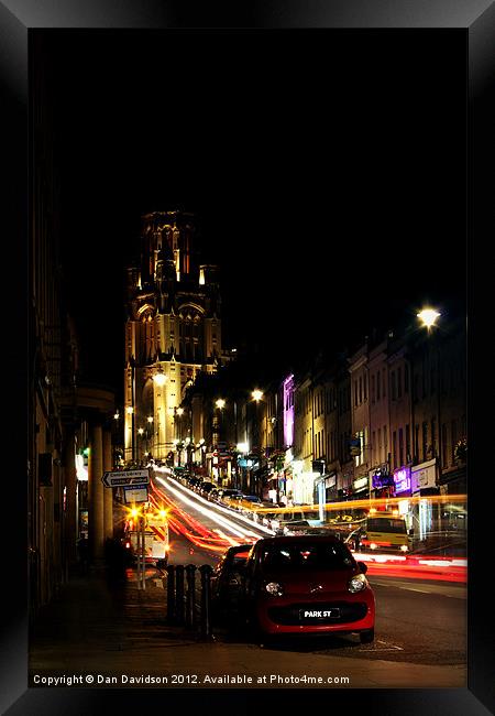 Park Street Bristol at night Framed Print by Dan Davidson