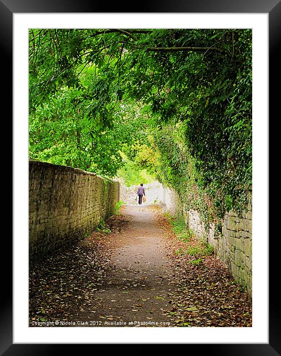 Walking Home Framed Mounted Print by Nicola Clark