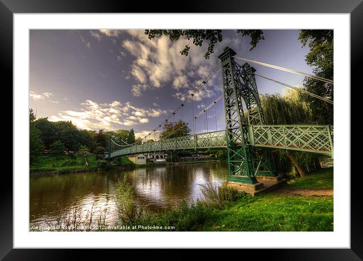 Footbridge over the Severn Framed Mounted Print by Rob Hawkins