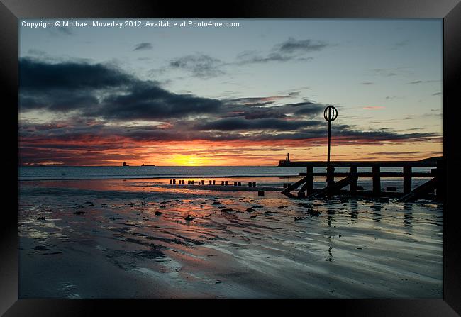 Sunrise at Aberdeen Beach Framed Print by Michael Moverley