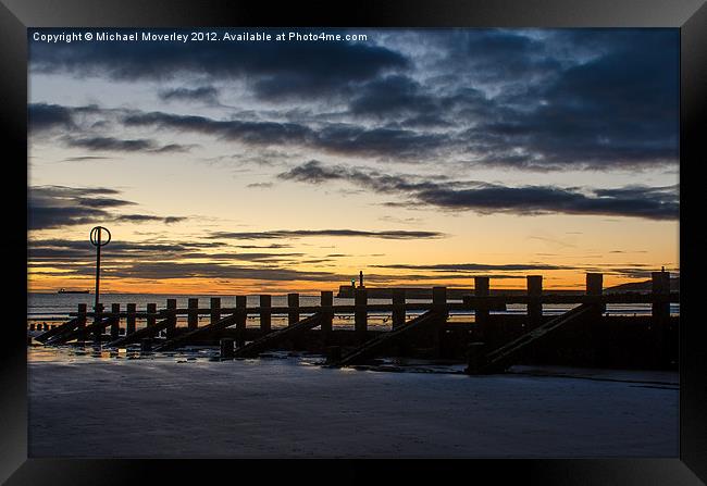 Sunrise at Aberdeen Beach Framed Print by Michael Moverley