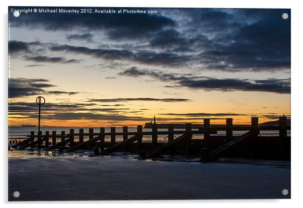 Sunrise at Aberdeen Beach Acrylic by Michael Moverley