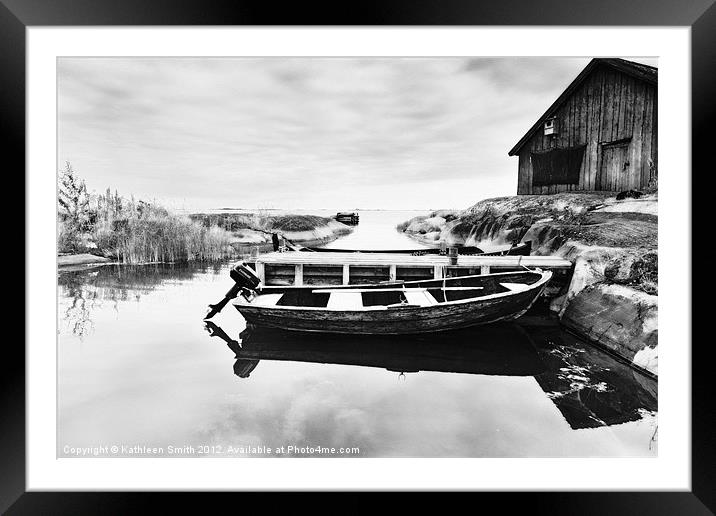 Rowing boat Framed Mounted Print by Kathleen Smith (kbhsphoto)
