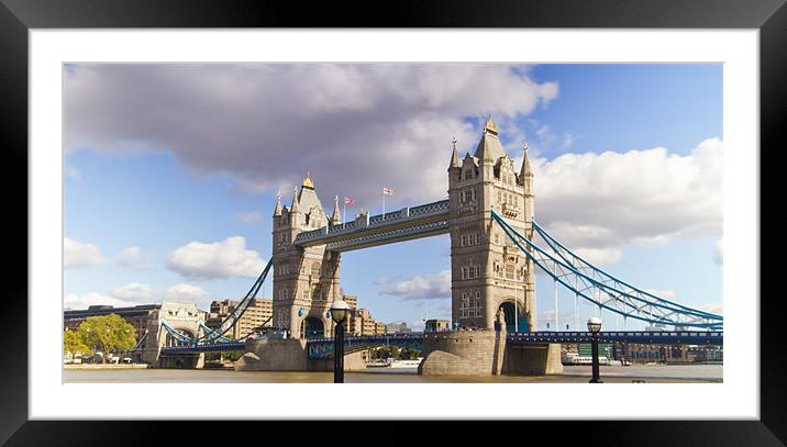 Tower Bridge on the Thames London Framed Mounted Print by David French