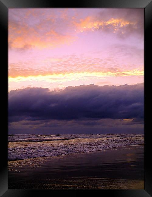 Storm Below the Sunset Framed Print by Susan Medeiros