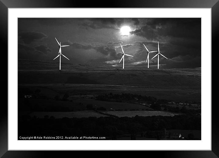 Wind Turbines Part Deaux Framed Mounted Print by Ade Robbins